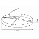 Montage au plafond LED PANEL R � 600MM / � 780MM rond, m�canique, blanche