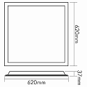 nobilé Panneau à LED LED PANEL BACKLIGHT 62 UGR<19 DTW pour VDU, Dim-To-Warm, UGR < 19, gradable 38W 2000 - 3000K CRI >80