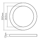 nobilé Panneau à LED 300R IP44 SCCT rond, 24W 1200-2340lm 3000/4000/6000K
