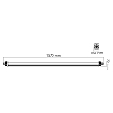 nobilé Luminaire pour locaux humides 150 IP65, gris 