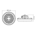 nobil� Projecteurs de hall F260 SI rond LED IP65, noir 