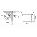 nobil� Downlight MINI KARDAN E1 � 1 flamme, pivotant, dimmable IP20, titane gradable