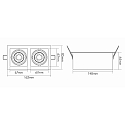 nobil� Downlight MINI KARDAN E2 � 2 flammes, pivotant, dimmable IP20, titane gradable