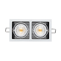 Lumi�re encastr�e LED MINI KARDAN E2 BIO � 2 flammes, pivotant, dimmable IP40, d�gager, noir 