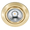 Recessed spot DOWNLIGHT C 3830, Ø 8.8cm, swiveling, brushed brass