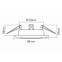 nobilé Recessed spot DOWNLIGHT C 3830, Ø 8.8cm, swiveling, black