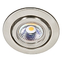 Recessed spot DOWNLIGHT C 3840, Ø 7cm, swiveling, brushed nickel