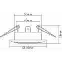 nobilé Recessed spot DOWNLIGHT C 3840, Ø 7cm, swiveling, black