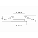 nobilé Downlight C 3860 rigide IP20, chrome, noir  gradable