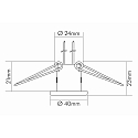 nobilé Plafonnier encastré C 392 G4 IP20, chromé mat gradable