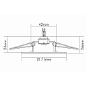 nobilé Recessed luminaire for starry sky C 410, Ø 7.1cm, GY6.35, black