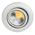 Recessed spot DOWNLIGHT D 3830, Ø 8.8cm, swiveling, matt chrome