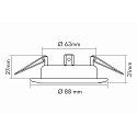 nobilé Recessed spot DOWNLIGHT D 3830, Ø 8.8cm, swiveling, white