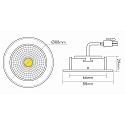 nobilé Downlight 5068 ECO FLAT rond, dimmable IP40, blanc mat gradable