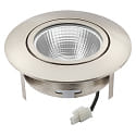 nobil� downlight 5068 ECO FLAT SCCT 38� DIM C round, swivelling, CCT Switch IP40, brushed nickel dimmable
