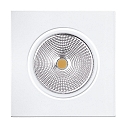 Downlight 5068Q ECO FLAT angulaire, pivotant, dimmable IP40, blanc mat gradable