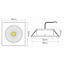 nobil� recessed downlight ECO FLAT 5068Q DIM / 38� round, CCT Switch, dimmable IP40, black matt dimmable