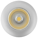 Recessed LED spot 5068 ECO FLAT, IP44, round, 350mA, 8W 3000K 700lm 24�, CRi>90, dimmable, matt chrome