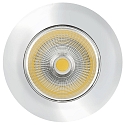 Recessed LED spot 5068 ECO FLAT, IP44, round, 350mA, 8W 3000K 700lm 38�, CRi>90, dimmable, chrome