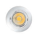 Recessed LED downlight A 5068 T FLAT, � 8.8cm, COB, 8W 2700K 38�, swivelling, chrome