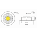 nobil� Recessed LED downlight A 5068 T FLAT, � 8.8cm, COB, 8W 3000K 38�, swivelling, white