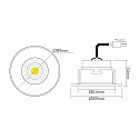 nobil� Downlight 5068 ECO FLAT dimmable IP40, blanc mat gradable