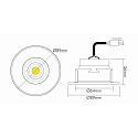 Downlight 5068 ECO FLAT LED anti-�blouissement, couvert de poudre, blanc mat gradable