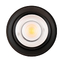 Spot 9W DS rond IP20, noir mat gradable