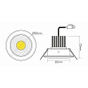 nobil� Downlight A 5068 S IP44 rigide IP44, blanche gradable