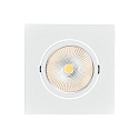 Downlight 5068Q ECO FLAT BIO angulaire IP40, blanc mat gradable