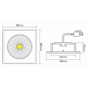 nobil� Downlight 5068Q ECO FLAT BIO angulaire IP40, chrome gradable