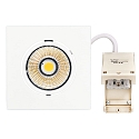 Downlight 5068Q ECO DOB angulaire IP40, blanc mat gradable