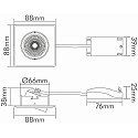 Downlight 5068Q ECO DOB angulaire IP40, chrome gradable