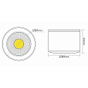 Downlight A 5068 BIO pivotant LED IP40, chrom� mat, couvert de poudre gradable