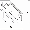nobil� Profil d'angle 3 OP, blanc mat