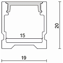 nobil� Aluminum U-Profile 4 TP, 200cm, for LED Strips up to 1.3cm width, matt white