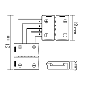 nobil� Connecteur d'angle LED SMD 5050 lot de 5, 4 p�les