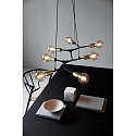 Nordlux Luminaire à suspension JOSEFINE 7 flammes E27 IP20, noir , noir mat 