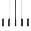 Luminaire � suspension TILO 5 flammes GU10 IP20, noir , noir mat 