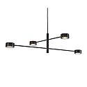 Luminaire � suspension CLYDE 4 flammes IP20, noir, noir mat gradable