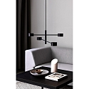 Nordlux LED Pendant luminaire CLYDE, 4 flames, 4x 5W, 2700K, 4x 350lm, IP20, 3-Step MOODMAKER, black