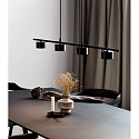 Nordlux Luminaire � suspension CLYDE 4 flammes IP20, noir, noir mat gradable