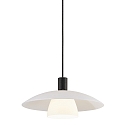Nordlux Luminaire � suspension VERONA E27 IP20, blanc opale, noir , noir mat 