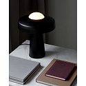Lampe de table TIME E27 IP20, blanc opale, noir , noir mat 