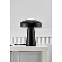 Lampe de table TIME E27 IP20, blanc opale, noir , noir mat 