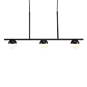 Luminaire à suspension CONTINA 3 flammes G9 IP20, blanc opale, noir , noir brillant 