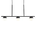 Luminaire à suspension CONTINA 3 flammes G9 IP20, blanc opale, noir , noir brillant 