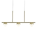 Nordlux Luminaire à suspension CONTINA 3 flammes G9 IP20, scintillant, laiton, blanc opale, noir , blanche 