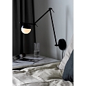 Nordlux Wall luminaire CONTINA, G9, IP20, glass opal white, black