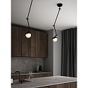 Nordlux Wall luminaire CONTINA, G9, IP20, glass opal white, black